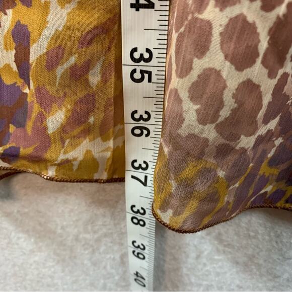 NWT Democracy Sheer Boho Kimono Cardigan L/XL Earthy Open Front Animal Print - Picture 4 of 7